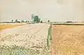 Gryka (Buckwheat Field Landscape), watercolour, 1924, Collection of National Museum in Warsaw