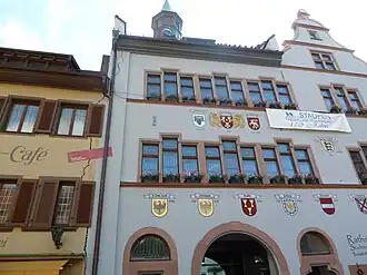 Image 133Cracks at the historic Town Hall of Staufen im Breisgau presumed due to damage from geothermal drilling (from Geothermal power)
