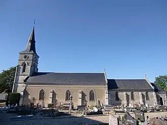 The church in Sainte-Opportune-la-Mare