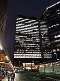 Stelco Tower at dusk