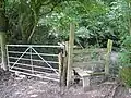 Stile into Caswell Woods