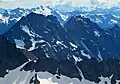Switchblade and Stiletto peaks seen from Wallaby Peak