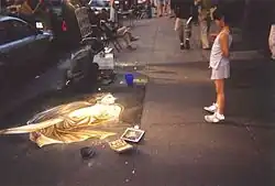 A street painter in New York City (July, 2000)