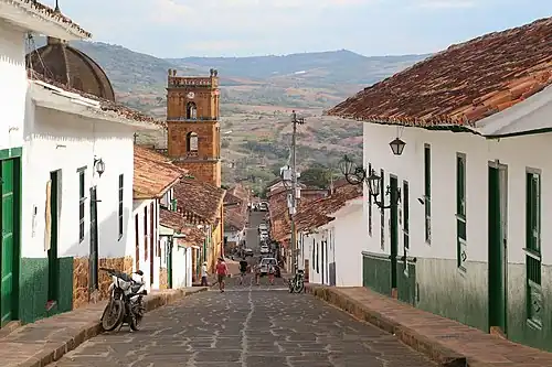 Colonial street in Barichara, Santander, c. 1705–1830
