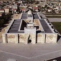 Top view of Sultanhani caravanserai aksaray