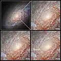 Hubble Space Telescope image of NGC 4414, showing SN 2021J and SN 2023hlf.