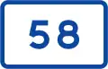 Road number sign for traffic diversion