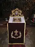 The icon of Saint Nicholas, patron of the church
