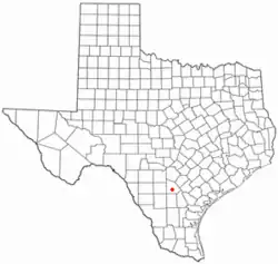 Location of Christine, Texas