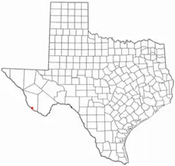 Location of Redford, Texas