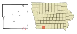 Location of Athelstan, Iowa