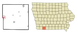 Location of New Market, Iowa