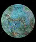 A false-color MESSENGER composite image of Mercury shows previously undetected fault scarps— cliff-like landforms resembling stairs that are small enough that scientists believe they are geologically young. This shows that Mercury is still contracting, and that Earth is not the only tectonically active Solar System planet.
