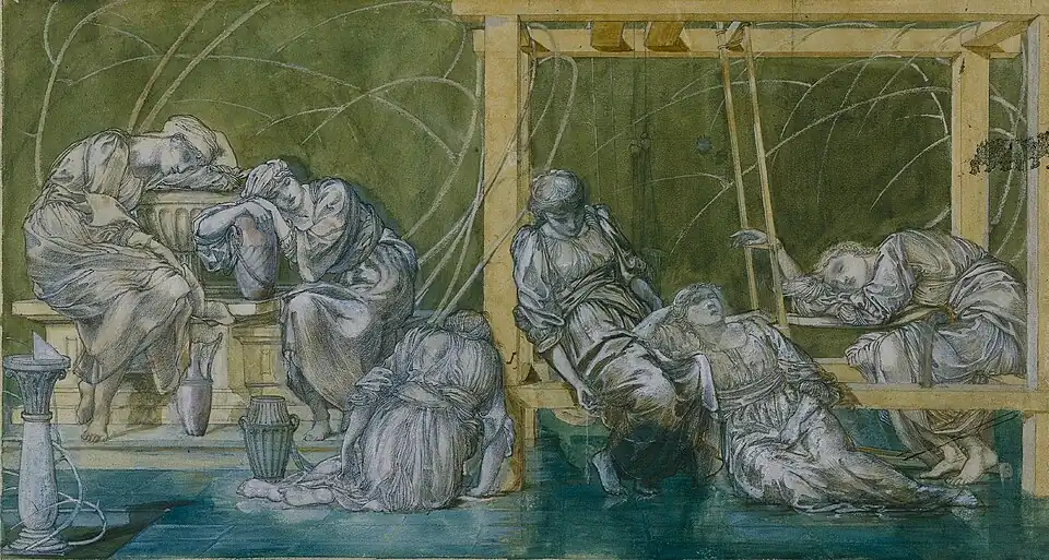 The Garden Court (1870) by Edward Burne-Jones