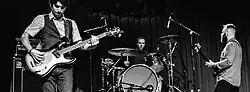 The Iron Heart performing live at City Winery Napa on July 17, 2014 From left to right: Justin Altamura, Joel Fennie, Thomas Fine