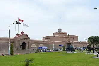 Front view of Real Felipe Fortress