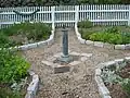 The herb garden behind house