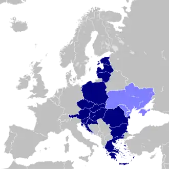 Location of Three Seas Initiative