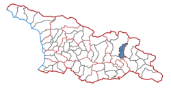 Location of the municipality within Georgia
