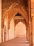 Lambrequin arches in the qibla aisle of the Tinmal Mosque (mid-12th century, Almohad period)
