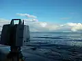 Leica C10 laser scanner when measuring the cliff implemented by the SC Hevelius and the team of the Department (Baltic Sea, 2012)