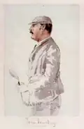 An 1874 watercolor of Scottish golfer Tom Mackay