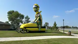 "Tommy Turtle", symbol of Bottineau