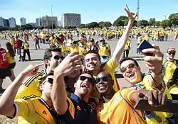 Image 4Colombian fans at the 2014 FIFA World Cup (from Culture of Colombia)