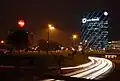 Nighttime view of Limatambo and Interbank buildings