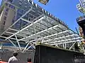Glass City Square canopy under construction, 2025.