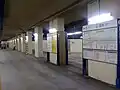 The Yurakucho Line platforms in 2010, with a temporary surface over the centre tracks