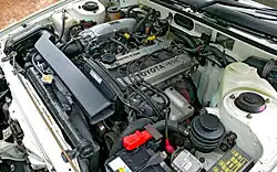 The early 4A-GEU engine, also known as "Bigport" or "Blue Top"