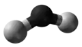 Ball-and-stick model of triplet methylene