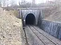 After a further steep climb through the Tunnel du Grand Echaud (northern portal shown here),