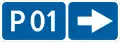 Road number and direction sign (2002–2014)