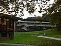 Unithèque building houses one of the two sites of the Cantonal and University Library of Lausanne on the main campus of the UNIL.