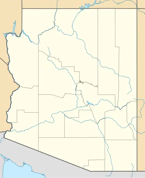 Map showing the location of Oracle State Park
