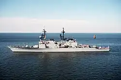 USS Comte de Grasse in Norfolk on 23 March 1990