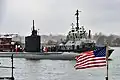 Hampton arriving at Portsmouth Naval Shipyard in November 2024