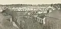 Union Camp Banks, temporary home to the 7th Vermont, 21st Indiana and Nims' Battery in Baton Rouge photographed in late July 1862.