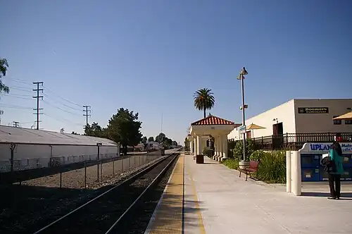 The platform at Upland station