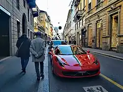 Via Monte Napoleone during the Christmas period