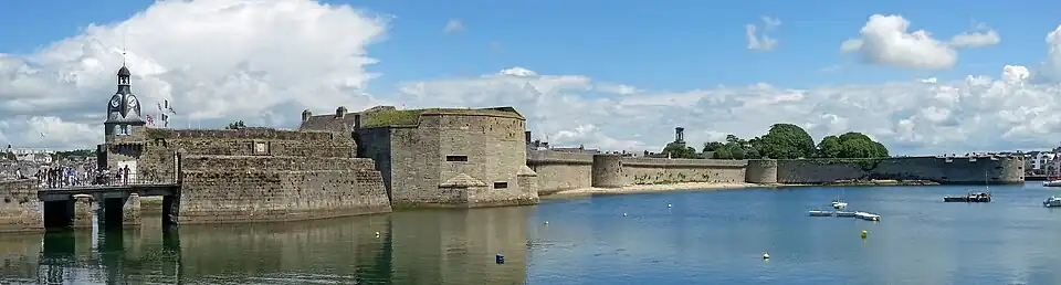 The medieval walled town.