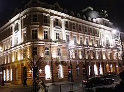 At night