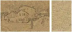 The Yellow House at Arles in letter VGM 491[Letters 4]