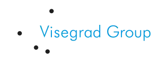 The group's logo, representing the relative positions of the four member states' capitals of The Visegrád Group