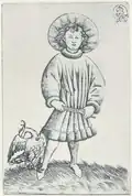 Early example: Unter with bird design, mid-15th century