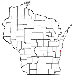 Location of Centerville, Wisconsin