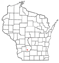 Location of Franklin, Sauk County, Wisconsin