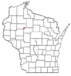 Location of McKinley, Taylor County, Wisconsin